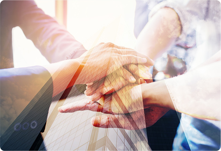Teamwork hands